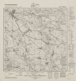 3968 Schrimm, Topographische Karte 1:25000 (4cm - Karte)