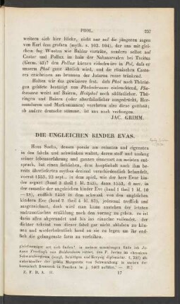 Die Ungleichen Kinder Evas.
