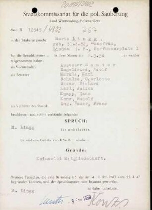 Lingg, Maria