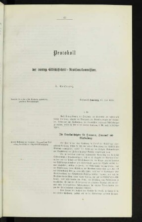 Protokoll der vierten Elbschiffahrts-Revisionskommission. 5. Konferenz.