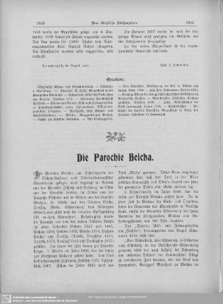Die Parochie Beicha