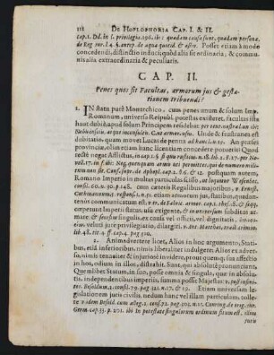 Cap. II. Penes quos sit Facultas, armorum ius & gestationem tribuendi?