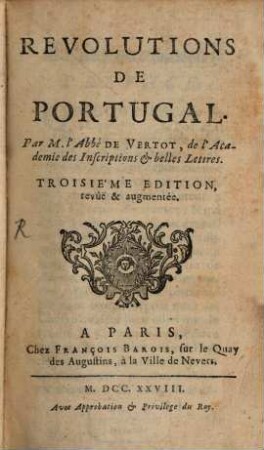 Histoire des révolutions de Portugal