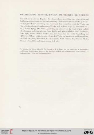 7: Wechselnde Ausstellungen im oberen Belvedere