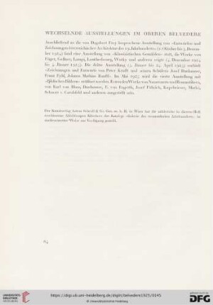 7: Wechselnde Ausstellungen im oberen Belvedere