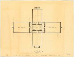 Tonfilmatelier der UFA (Universum Film AG), Potsdam-Babelsberg: Grundriss Obergeschoss 1:200