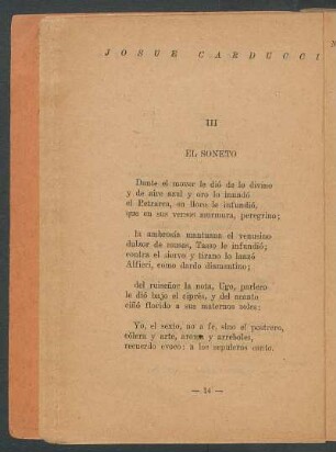 III - El soneto