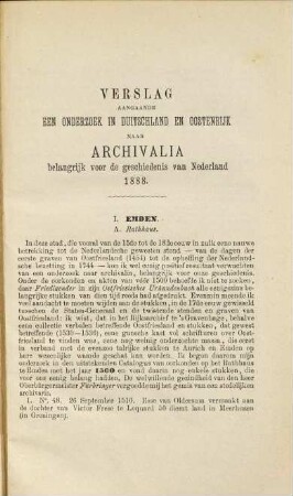 Verslag aangaande een onderzoek in Duitschland en Oostenrijk naar archivalia belangrijk voor de geschiedenis van Nederland door P. J. Blok, 1