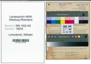 Entnazifizierung Wilhelm Linnenbrink, geb. 09.04.1887 (Sparkassenangest.)