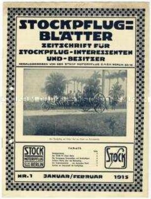 Zeitschrift über Stock-Motorpflüge