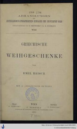 Griechische Weihgeschenke