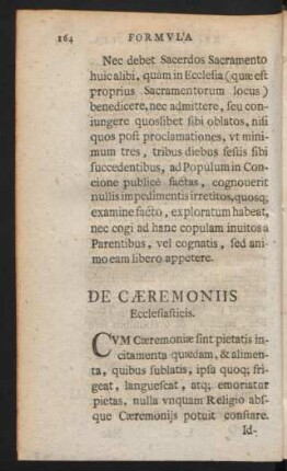 De Caeremoniis Ecclesiasticis.