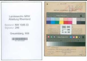 Entnazifizierung Willi Greuelsberg , geb. 11.01.1911 (Sportlehrer)