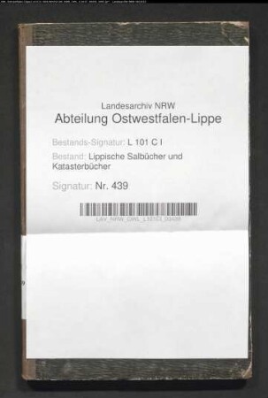 Flurverzeichnis zum Salbuch des Fleckens Alverdissen von 1851