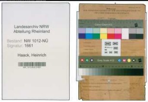 Entnazifizierung Heinrich Haack , geb. 13.07.1906 (Angestellter)