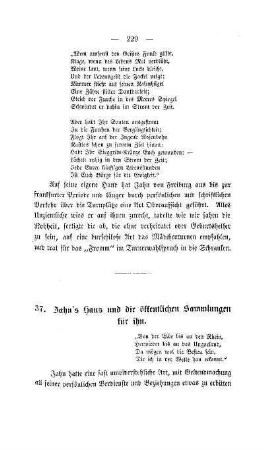 37. Jahn's Haus und die öffentlichen Sammlungen für ihn