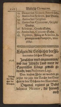 Folgen die Geschichte der Jüden unter solchen Königen.