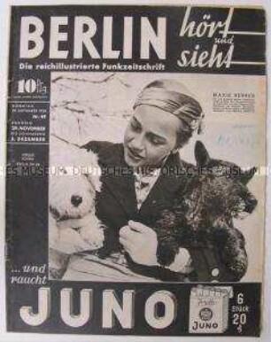 Illustrierte Programmzeitschrift für den Rundfunk "Berlin hört und sieht" u.a. mit einem Bildbericht zum Reichsbauerntag in Goslar