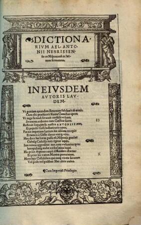 Dictionarivm Ael. Antonii Nebrissensis : ex Hispaniensi in latinum sermonem