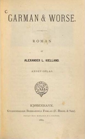Garman & Worse : Roman