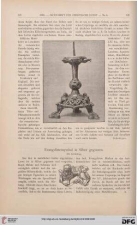 Evangelistensymbol in Silber gegossen