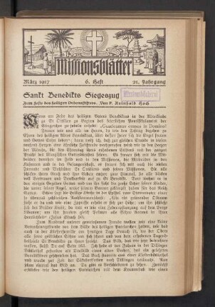 März 1917 6. Heft 21. Jahrgang