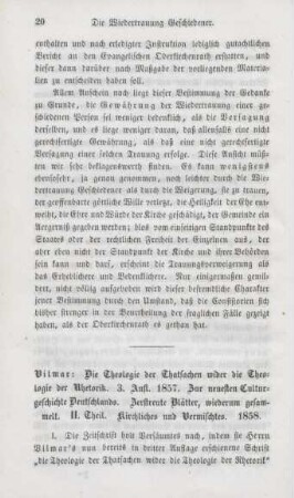 20-49 "Die Theologie der Thatsachen wider die Theologie der Rhetorik" von Vilmar