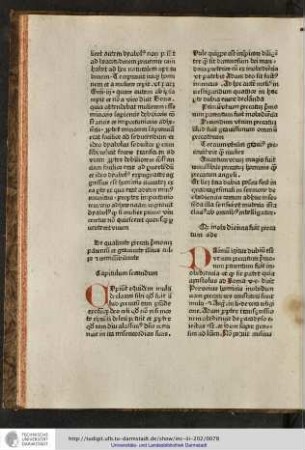 Capitulum secundum.