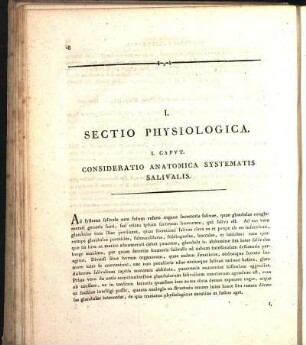 I. Sectio Physiologica.