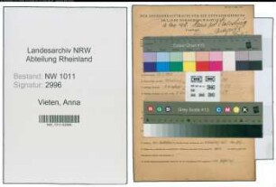 Entnazifizierung Anna Vieten , geb. 23.02.1903 ()