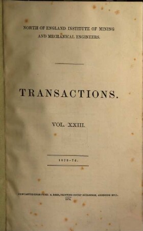 Transactions. 23. 1873/74 (1874)
