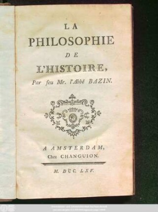 La Philosophie De L'Histoire