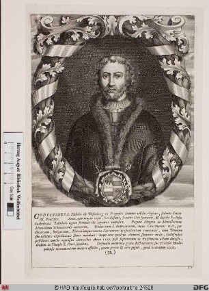 Bildnis Gottfried I. (Graf von Spitzenstein-Helfenstein), 1186-90 Bischof von Würzburg