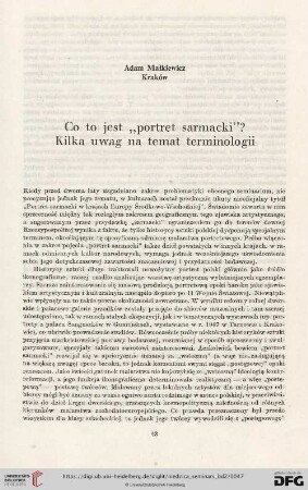 Co to jest “portret sarmacki”? Kilka uwag na temat terminologii / What Is the “Sarmatian Portrait”? Some Terminological Remarks. Summary