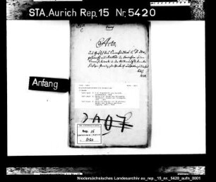 Hausierkonzessionen für Auswärtige: C.D. Hagendorff aus Rastede, Leinenwaren