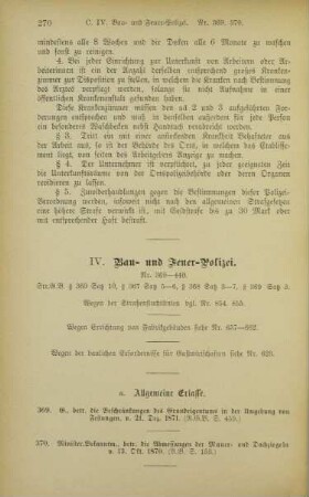 IV. Bau- und Feuer-Polizei.