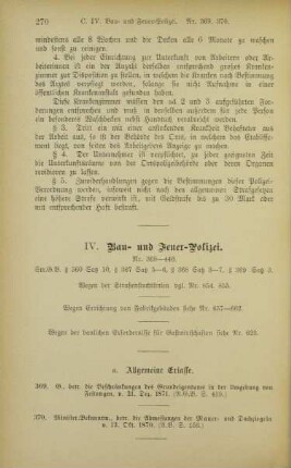 IV. Bau- und Feuer-Polizei.