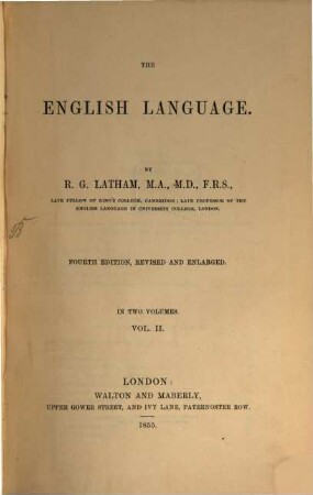 The English Language, 2