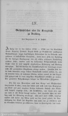 Geschichtliches über die Kreuzteiche zu Freiberg