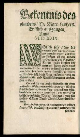 Bekentnis des glaubens ...