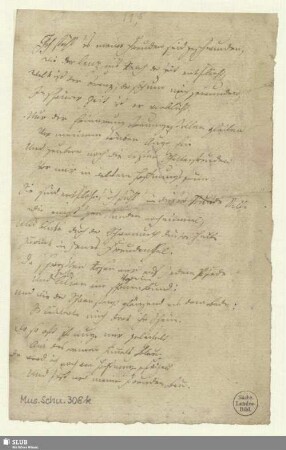 308k: Ich fühl es meine Freuden sind geschwunden - Mus.Schu.308k : [Gedicht]