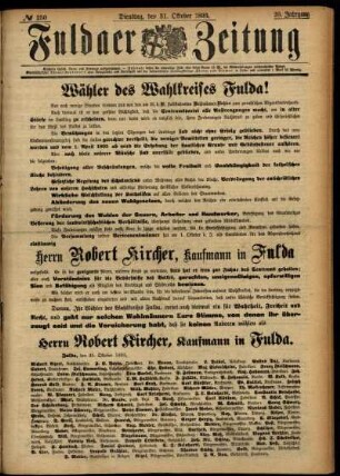 Ausgabe vom Dienstag, den 31. Oktober 1893.
