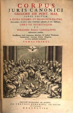 Corpus iuris canonici. Vol. 1