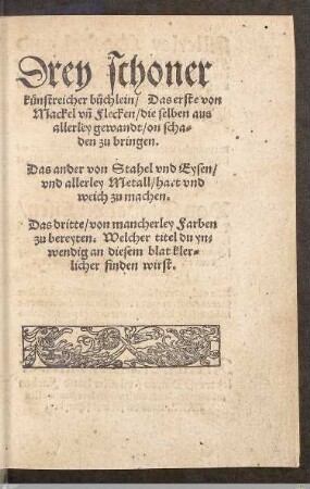 Titelblatt Makel und Flecken