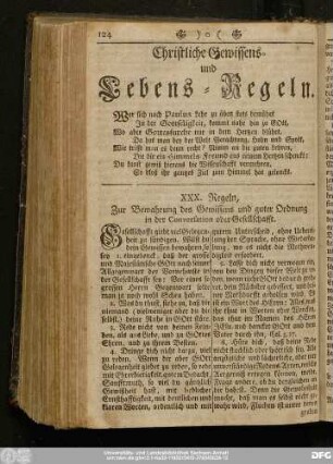 Christliche Gewissens- und Lebens-Regeln.