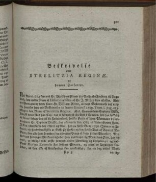 Beskrivelse over STRELITZIA REGINÆ