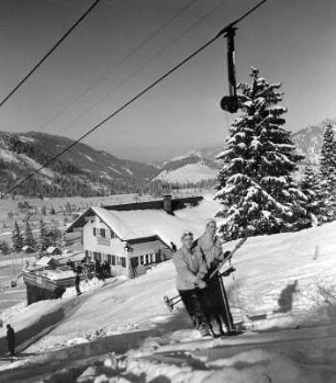 Winterbilder. Allgäu. Skilift am Oberjoch