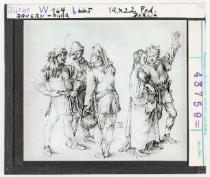 Albrecht Dürer: Bauern. Feder. Berlin