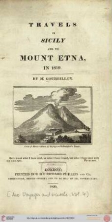 Travels in Sicily and to Mount Etna in 1819