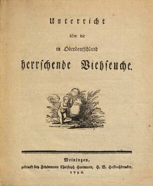 Unterricht über die in Oberdeutschland herrschende Viehseuche